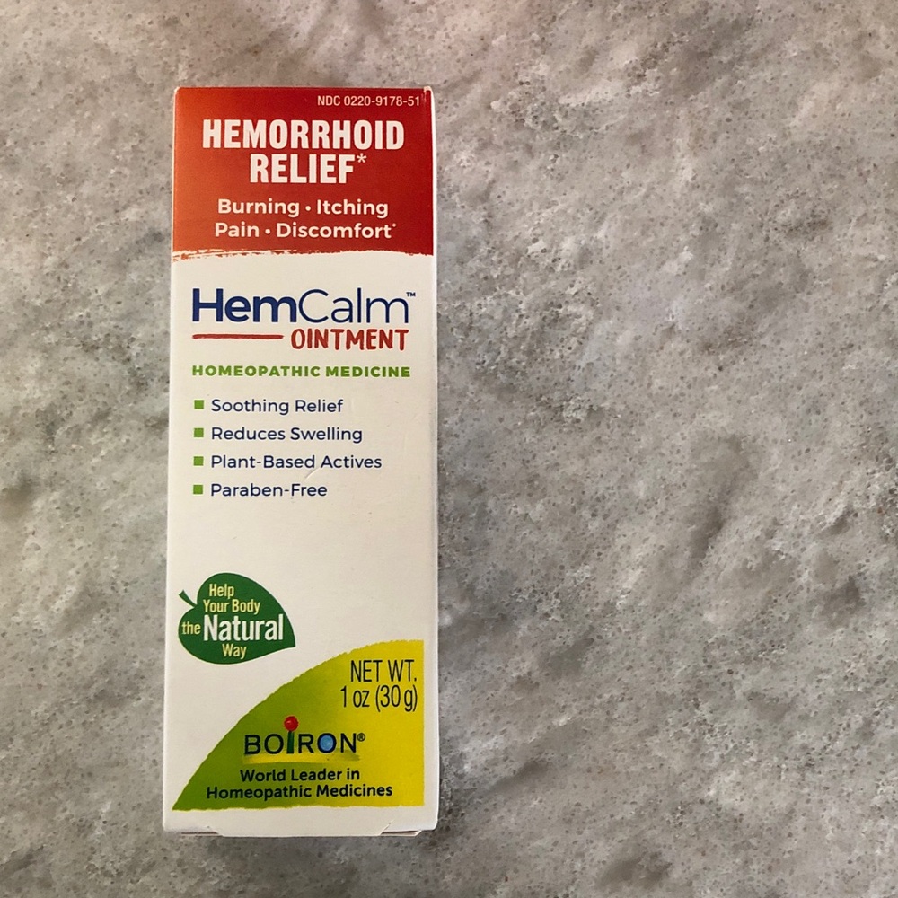 Boiron HemCalm Ointment Hemorrhoid Relief - White, Red, Yellow, Green